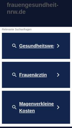 Vorschau der mobilen Webseite www.frauengesundheit-nrw.de, Koordinationsstelle Frauen und Gesundheit NRW