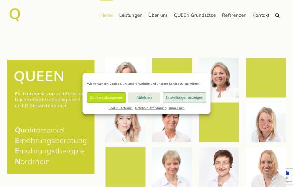 Vorschau von www.ernaehrungsberatung-queen.de, Queen - Qualitätsnetz Ernährung Nordrhein e.V.