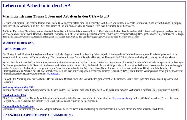 Vorschau von www.auswandern.us, Auswandern USA