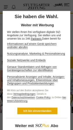 Vorschau der mobilen Webseite www.stuttgarter-zeitung.de, Windows on the World