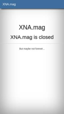 Vorschau der mobilen Webseite www.xnamag.de, XNA.mag