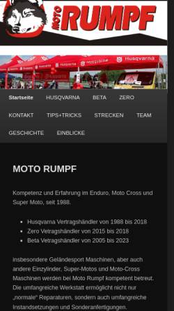 Vorschau der mobilen Webseite www.motorumpf.de, Moto Rumpf GmbH