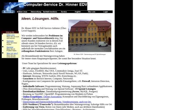 Vorschau von www.hinner.de, Dr. Hinner EDV
