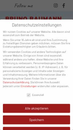 Vorschau der mobilen Webseite www.bruno-baumann.de, Baumann, Bruno