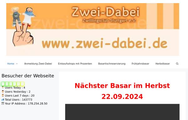 Vorschau von www.zwillingsclub-online.de, Zwillingsclub Clübchen II e.V.