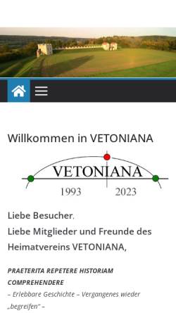 Vorschau der mobilen Webseite www.vetoniana.de, Vetoniana