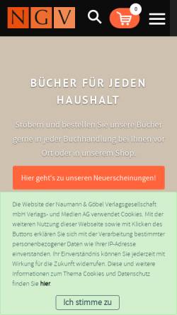 Vorschau der mobilen Webseite www.naumann-goebel.de, Naumann & Göbel Verlagsgesellschaft mbH