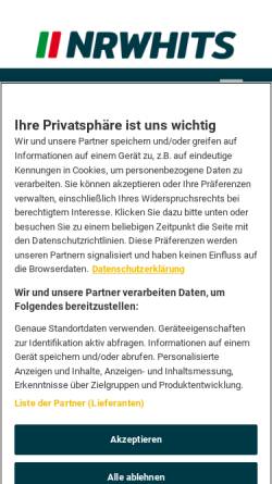 Vorschau der mobilen Webseite www.nrwhits.de, NRWhits.de