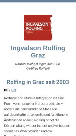 Vorschau der mobilen Webseite ingvalson-rolfing.at, Ingvalson Rolfing Graz