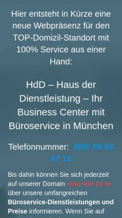 Vorschau der mobilen Webseite www.ihrdomizil.de, A & A Agentur HdD Haus der Dienstleistung e.K.