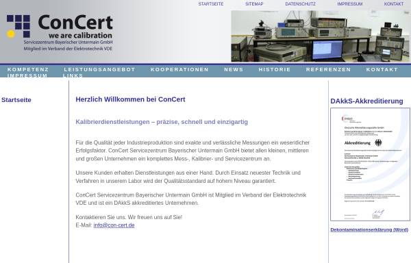 Vorschau von www.con-cert.de, ConCert Servicezentrum Bayerischer Untermain GmbH
