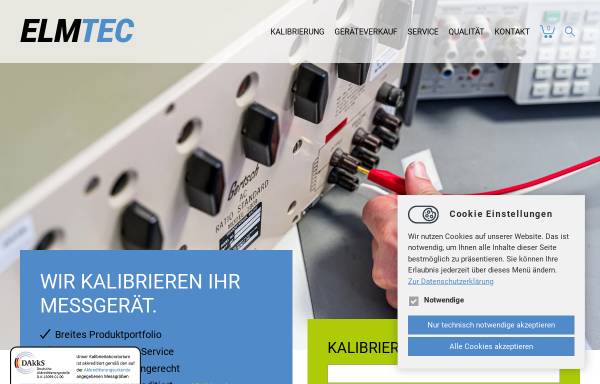 Vorschau von www.elmtec.de, ELMTEC Ingenieurgesellschaft mbH