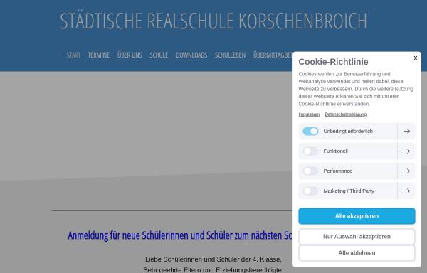 Vorschau von www.rs-korschenbroich.de, Städtische Realschule Korschenbroich