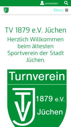Vorschau der mobilen Webseite www.tvjuechen.de, Turnverein Jüchen 1879 e.V.