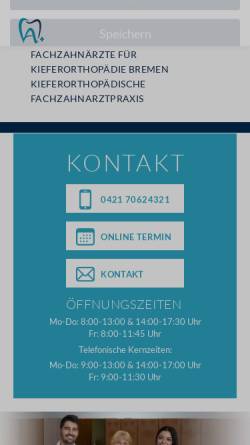 Vorschau der mobilen Webseite www.dr-kaspar.de, Dr. Robert Kaspar Kieferorthopäde