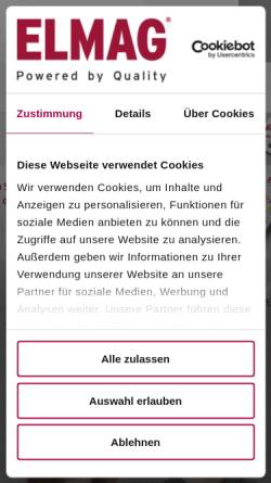 Vorschau der mobilen Webseite www.elmag.at, ELMAG Entwicklungs- und Handelsges.m.b.H.