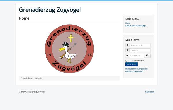 Vorschau von www.zugvoegel.de, Grenadierzug Zugvögel