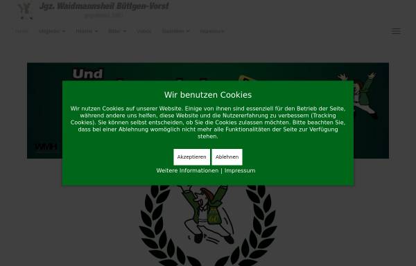 Vorschau von www.jgz-waidmannsheil.de, Homepage des Jägerzuges Waidmannsheil aus Büttgen-Vorst bei Kaarst