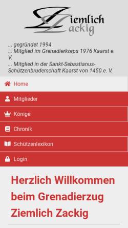 Vorschau der mobilen Webseite www.ziemlich-zackig.de, Ziemlich Zackig