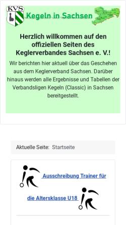 Vorschau der mobilen Webseite www.sachsenkegler.info, Keglerverband Sachsen e.V.