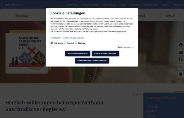 Vorschau von www.ssk-online.com, SSK Sportverband Saarländischer Kegler e.V.