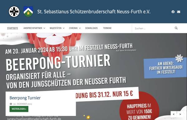 Vorschau von www.bruderschaft-furth.de, Sankt Sebastianus-Schützenbruderschaft Neuss-Furth e.V.