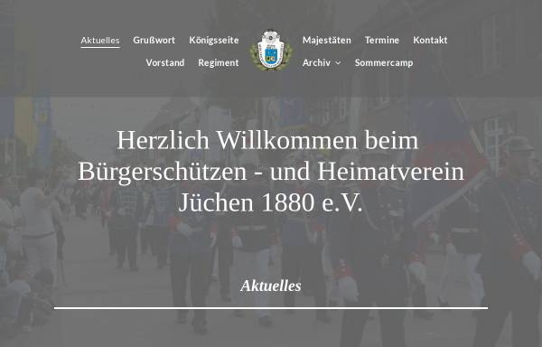 Vorschau von www.bshv-juechen.de, Bürgerschützen- und Heimatverein Jüchen