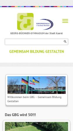 Vorschau der mobilen Webseite gbg-kaarst.de, Georg-Büchner-Gymnasium (GBG)