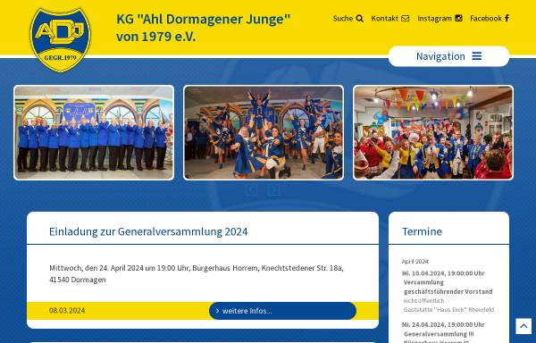 Vorschau von www.kgadj.de, Karnevalsgesellschaft 