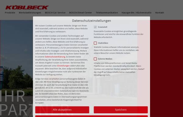 Vorschau von www.kueblbeck.de, Küblbeck GmbH & Co. KG