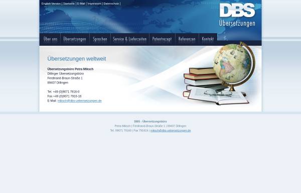 Vorschau von www.dbs-uebersetzungen.de, Miksch, Petra