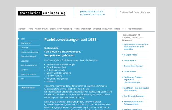 Vorschau von translation-engineering.de, Translation Engineering