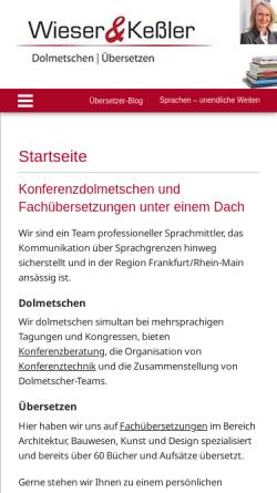 Vorschau der mobilen Webseite www.wieser-kessler.de, Wieser & Keßler GbR