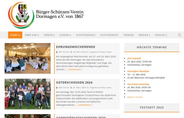 Vorschau von www.bsv-dormagen.de, Bürger-Schützen-Verein Dormagen e.V. von 1867