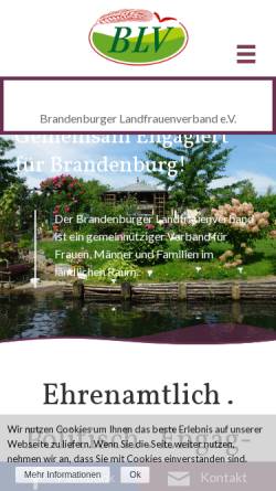 Vorschau der mobilen Webseite www.brandenburger-landfrauen.de, Brandenburger Landfrauenverband e.V.