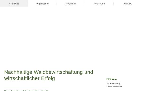 Vorschau von www.fvb-wv.de, Forstwirtschaftliche Vereinigung Brandenburg w. V.