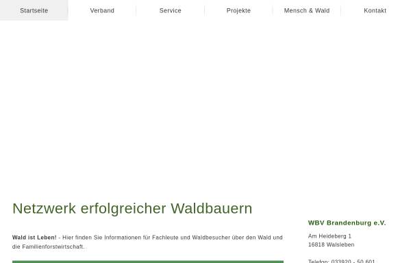 Vorschau von www.waldbauernverband-wbv.de, Waldbauernverband e.V.