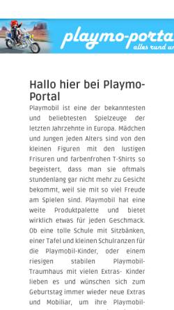 Vorschau der mobilen Webseite www.playmo-portal.com, Playmo-Portal