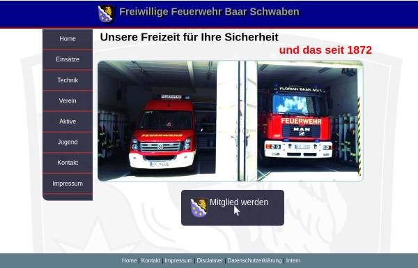 Vorschau von www.feuerwehr-baar-schwaben.de, Freiwillige Feuerwehr Baar Schwaben