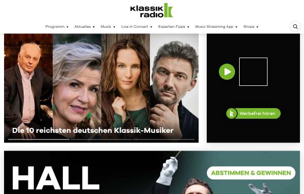 Vorschau von www.klassikradio.de, Klassik Radio