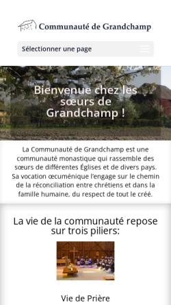 Vorschau der mobilen Webseite www.grandchamp.org, Communauté de Grandchamp