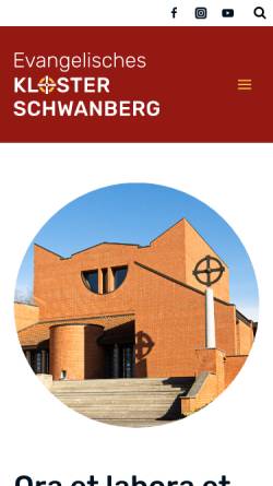 Vorschau der mobilen Webseite www.schwanberg.de, Communität Casteller Ring (CCR) und Geistliches Zentrum Schwanberg e.V.