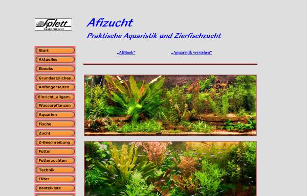Vorschau von www.afizucht.de, Praktische Aquaristik und Zierfischzucht