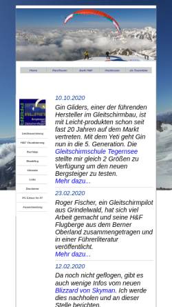 Vorschau der mobilen Webseite www.paraalpin.info, Bergsteigen und Fliegen