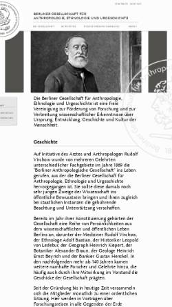 Vorschau der mobilen Webseite www.bgaeu.de, Berliner Gesellschaft für Anthropologie, Ethnologie und Urgeschichte (BGAEU)
