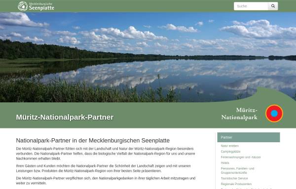 Vorschau von www.mueritz-nationalpark-partner.de, Müritz-Nationalpark-Partner