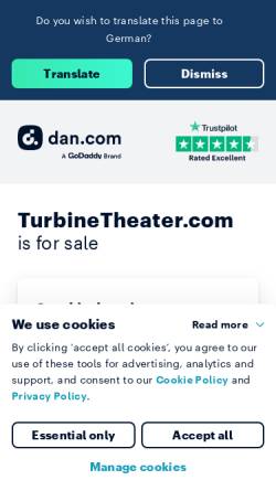 Vorschau der mobilen Webseite www.turbinetheater.com, Turbine Theater
