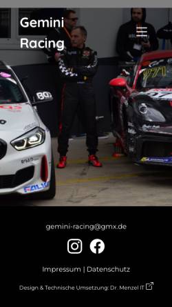 Vorschau der mobilen Webseite www.gemini-racing.de, Gemini-Racing
