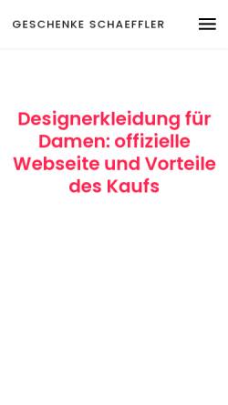 Vorschau der mobilen Webseite www.geschenke-schaeffler.de, Geschenke Helene Schäffler