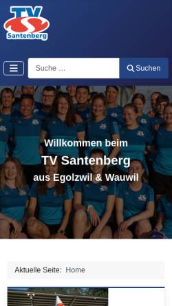 Vorschau der mobilen Webseite www.tv-santenberg.ch, TV Santenberg